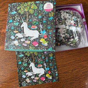 Mudpuppy Unicorn Reading 500 Piece Puzzle Complete